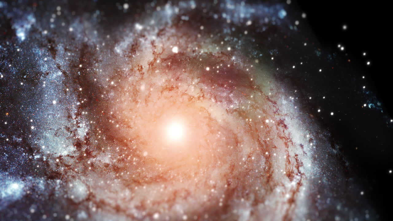 깊은 우주에 있는 나선형 은하