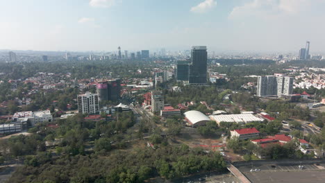 vista aerea desde el sur de la ciudad de mexico