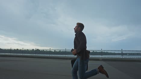 businessman running late