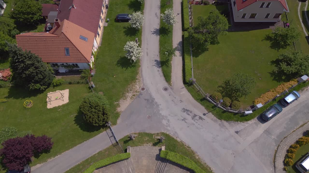 ⁇  꽃이 피는 나무와 함께 애비뉴에 있는 자동차