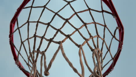 basketball hoop close-up