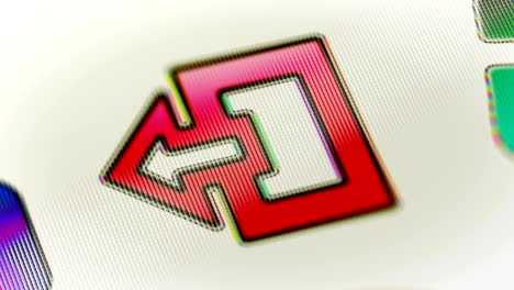 exit icon on the screen. looping.