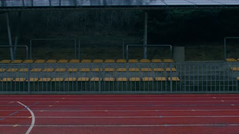 man running on a track