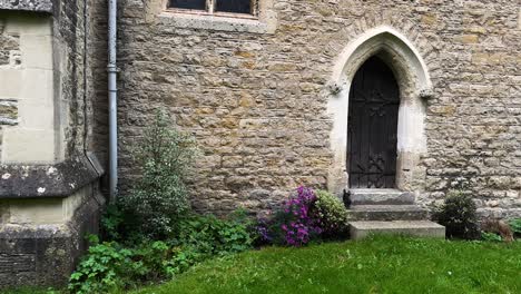 vintage architecture of holy trinity church in headington quarry, oxford, england