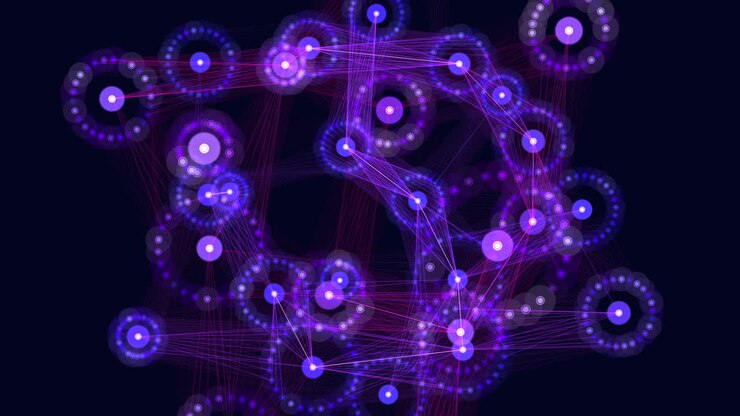 Colorful overlapping circles create a network of connectivity