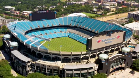 american sports concept - aerial view of sports stadium in charlotte, north carolina