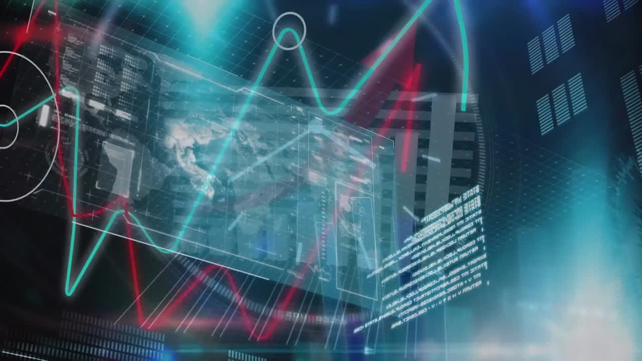 차트의 애니메이션과 데이터 처리가 화면에서