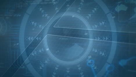 animation of scope scanning over data processing