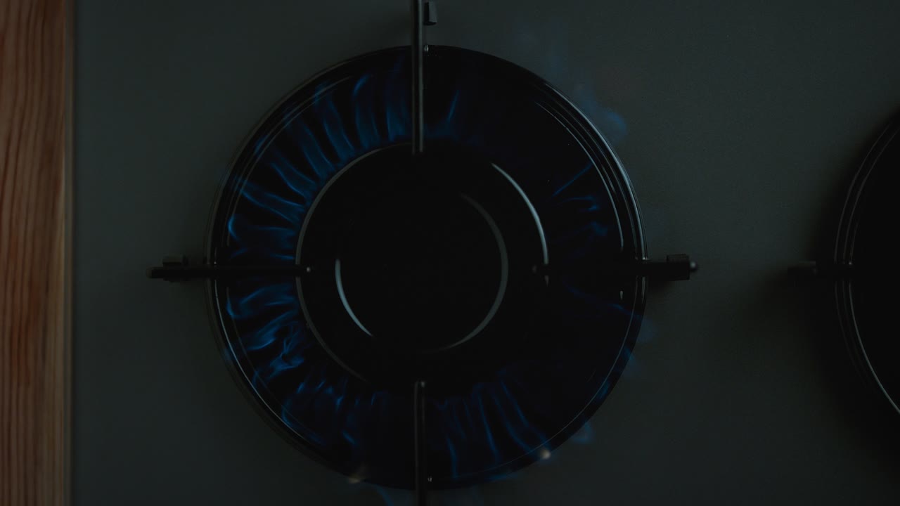 Light A Gas Cooker Manually With Match Slow Motion