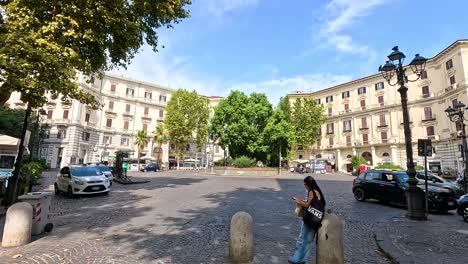 tourist enjoying a sunny day in naples