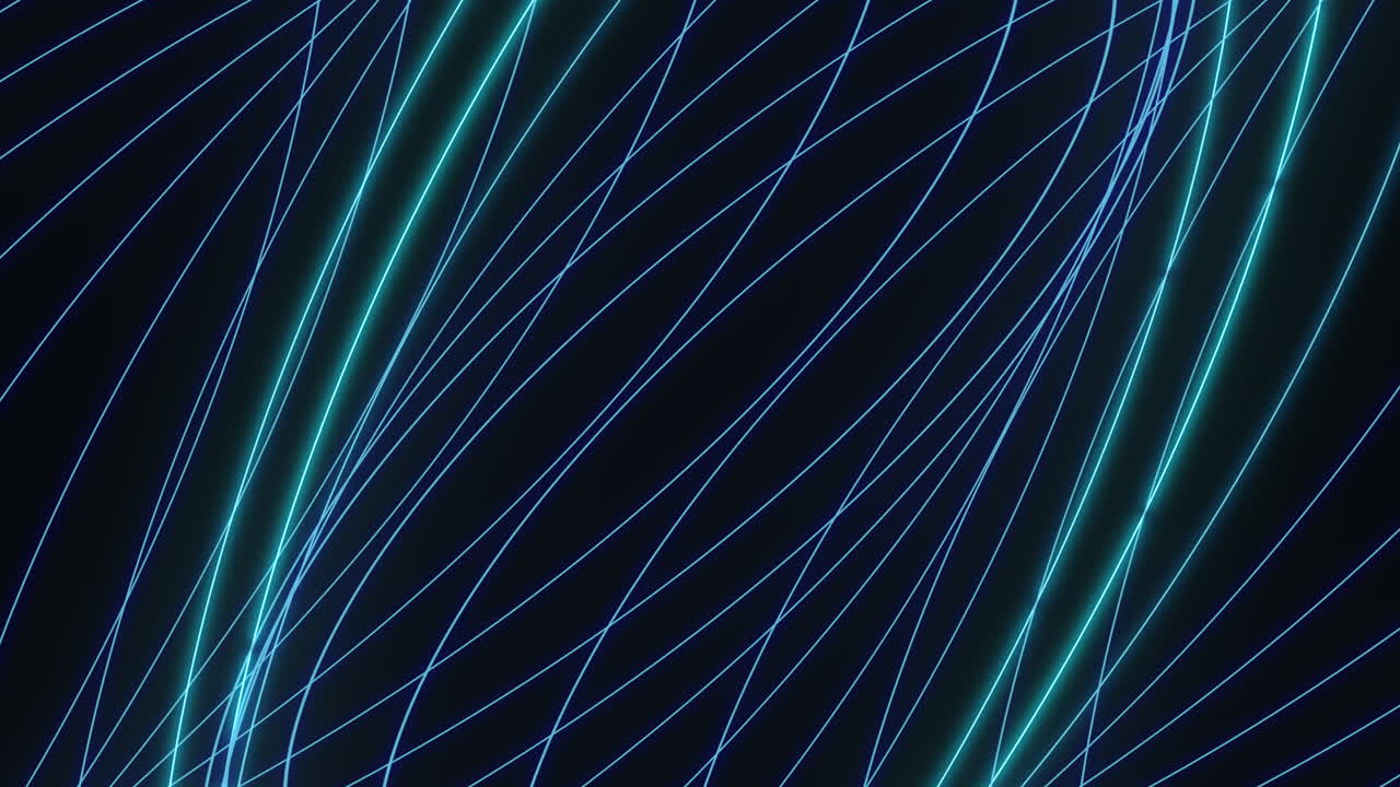 검은 바탕에 우아한 파란색 선 그림