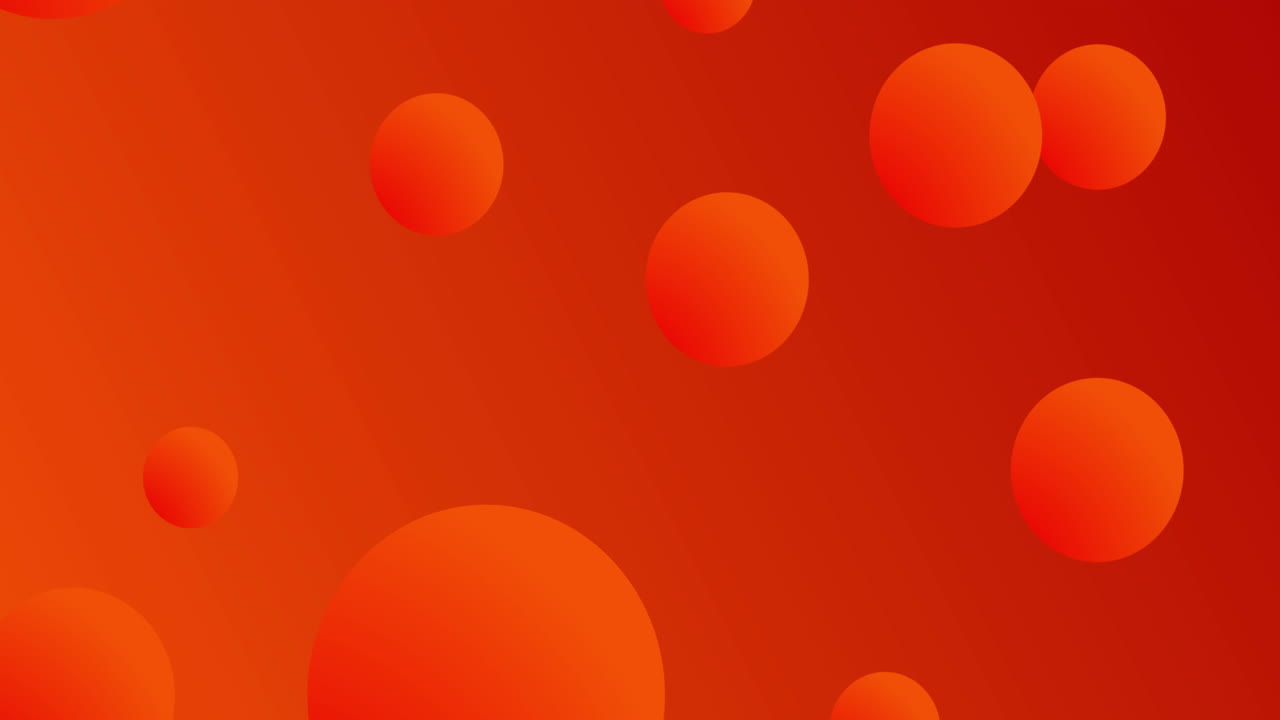 Animation of 3D balls moving against red background