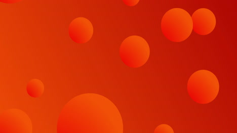 animation of 3d balls moving against red background