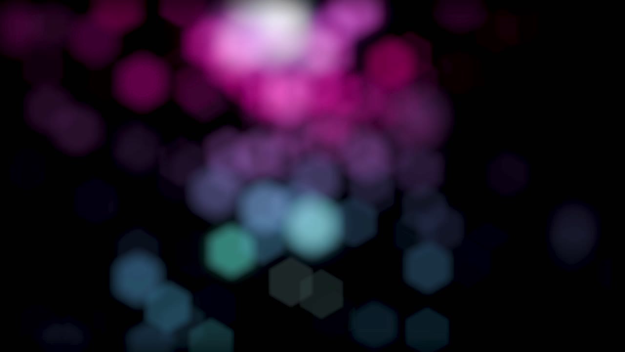 Colorful Hexagon Bokeh Background