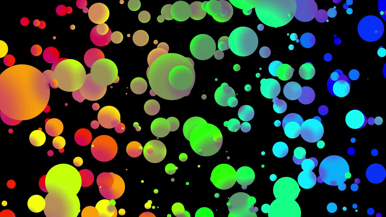 2d 플래트 스타일의 아름다운 다채로운 방울과 함께 4k 루프 원활한 추상적인 배경은 액체에서 페인트 거품처럼 부드럽게 움직입니다.