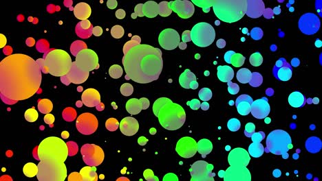 4k bucle fondo abstracto sin costuras con hermosas gotas multicolores en estilo plano 2d se mueven suavemente como burbujas de pintura en líquido. luma mate como canal alfa.