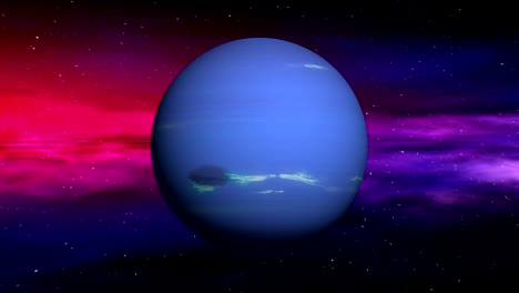 neptune on space nebula background