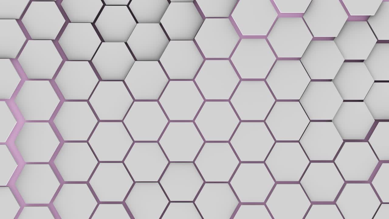 papel tapiz vivo: azulejos hexagonales blancos ondulados turbulentos sobre un fondo rosa claro