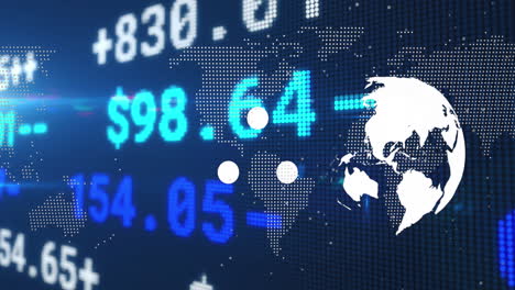 animación del globo y procesamiento de datos sobre el globo