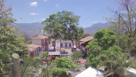 Steady-4k-shot-of-plaza-of-Pueblito-Paisa-in-Cerro-Nutibara,-Medellin