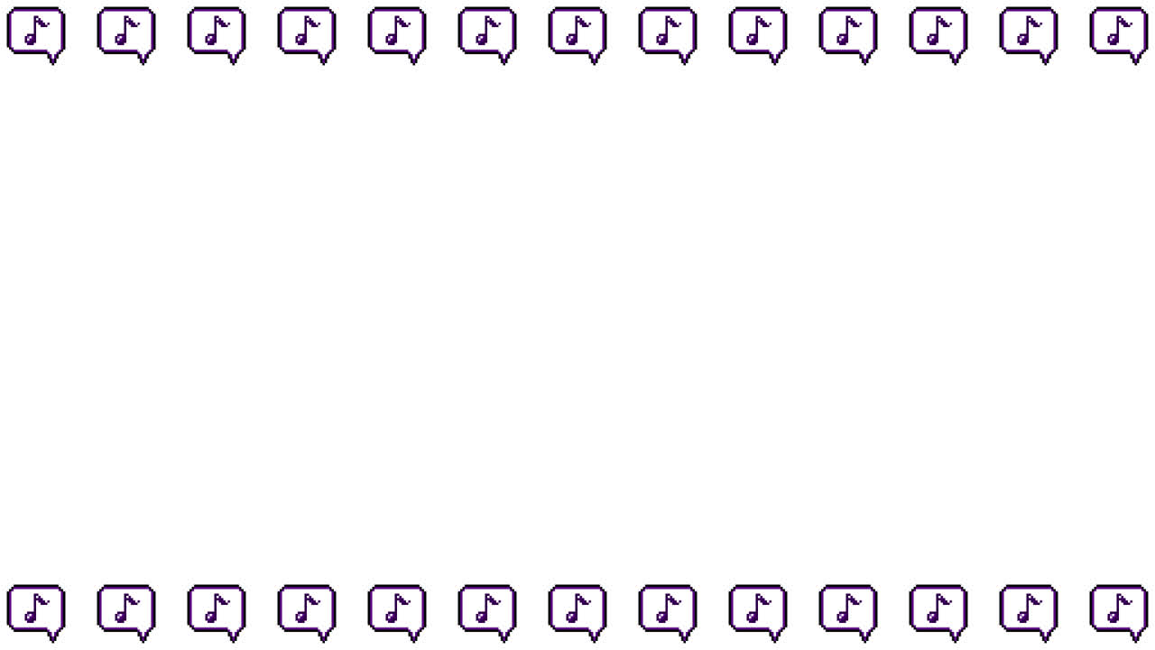 Pixel Art Speech bubble icon Eighth note Frame Animated Overlay 1080p Transparent 30 fps (7).mov