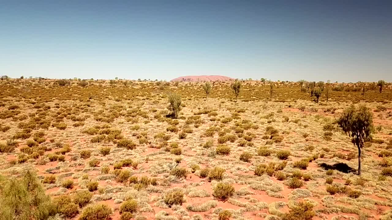 Ayers rock filmed backwards with a Drone, Uluru Australia