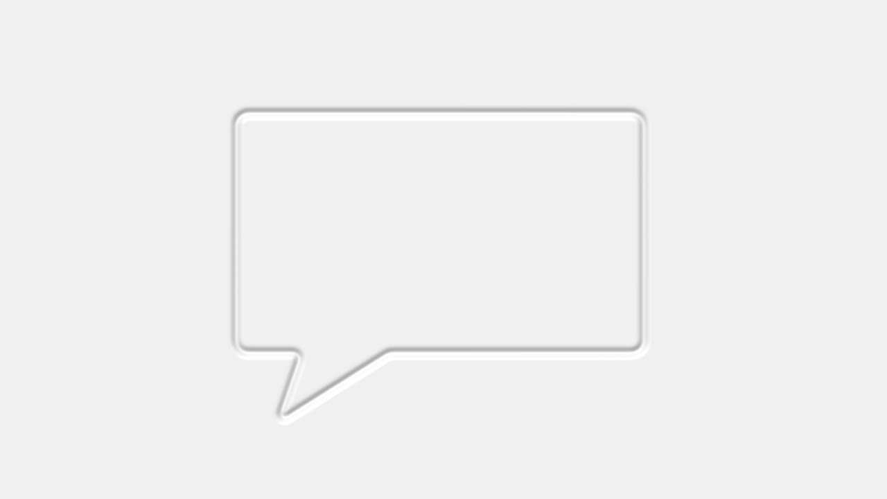 Chat, speech bubble 3d icon animation on white background. 4K