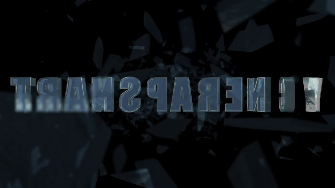 3D animated word TRANSPARENCY