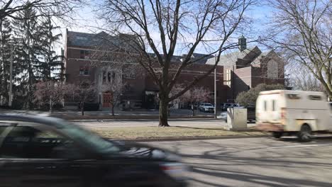 union building on the campus of michigan state university, site of a mass shooting in february of 2023