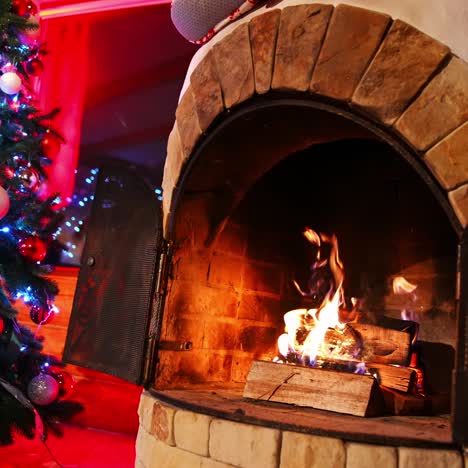 beautiful room decorated for christmas