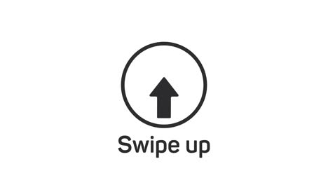 social media swipe up arrows motion graphics animation. alpha channel without background. swipe up animation footage.