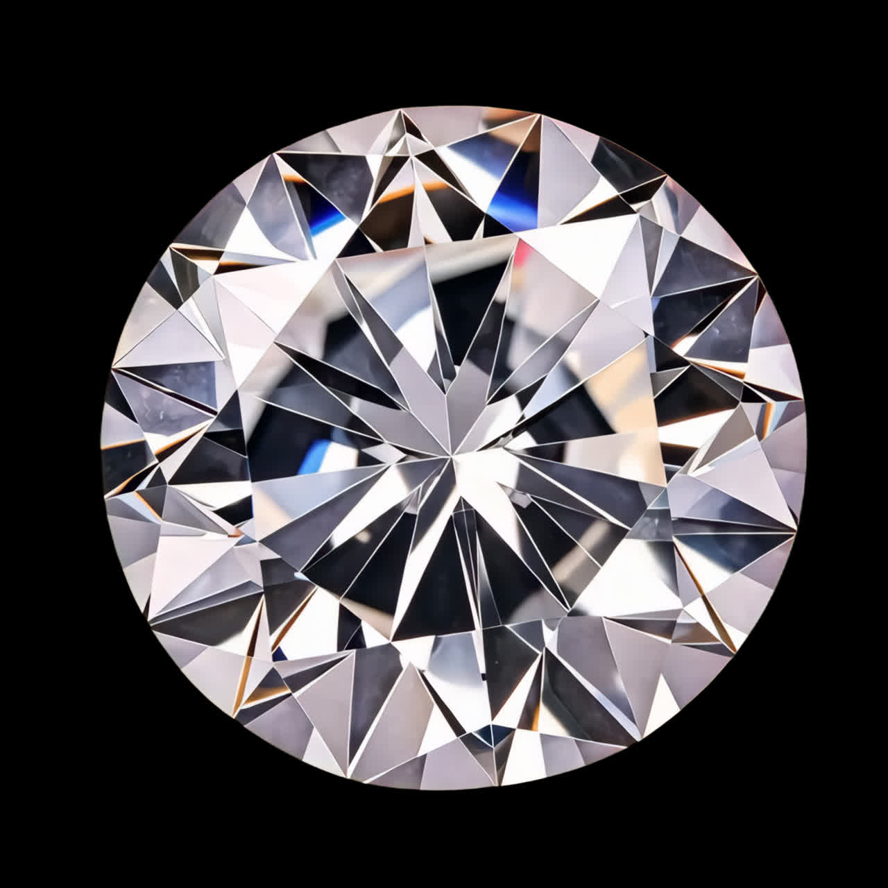 Brilliant diamond gemstone close-up animation isolated asset, transparent 4K video, alpha channel