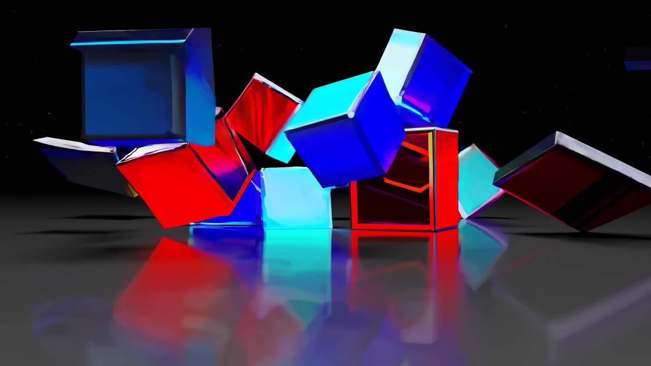 formas geométricas abstractas en colores vibrantes