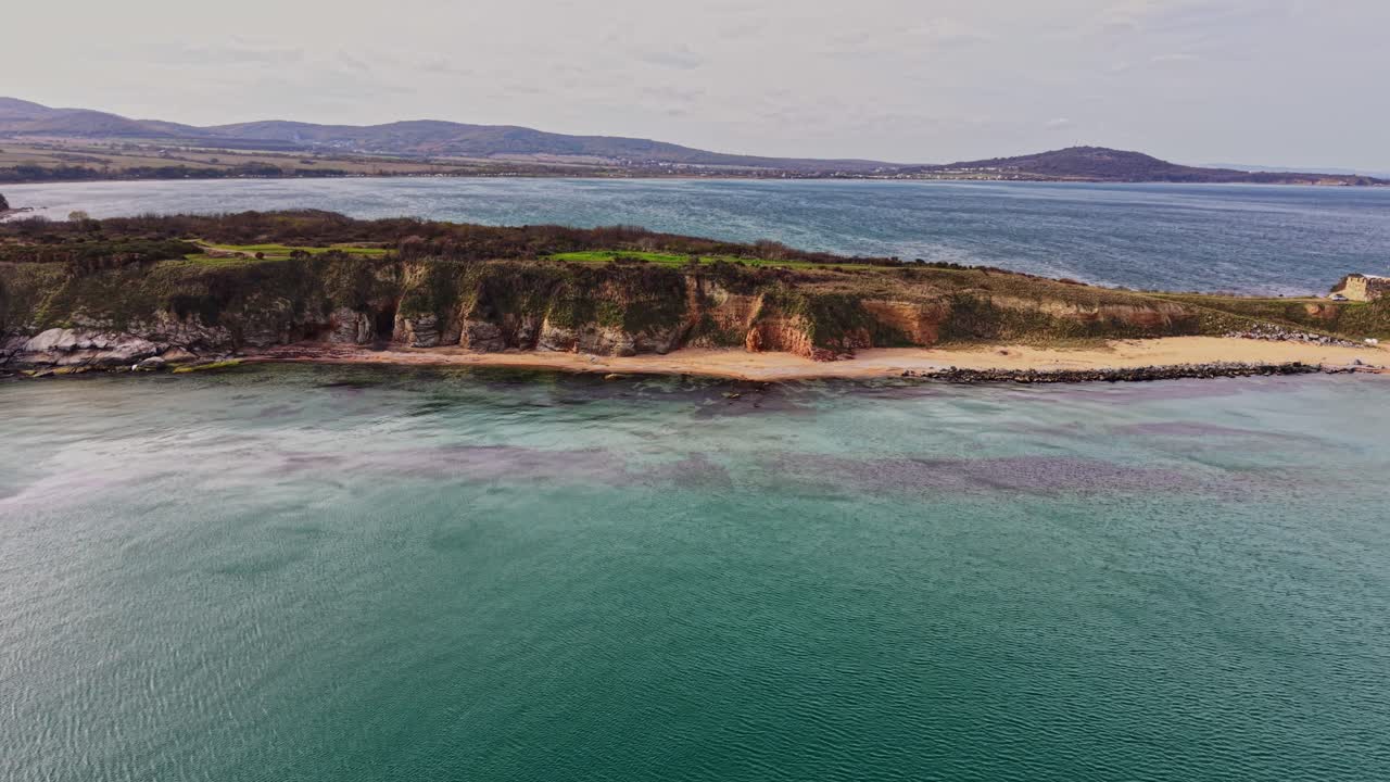 Scenic aerial view of the coastline in Bulgaria captured by drone
