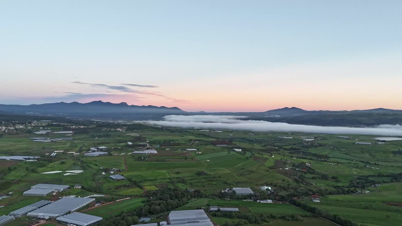 Aerial Hyperlapse: Valley Fog Rolling Below Mountains in Mexico