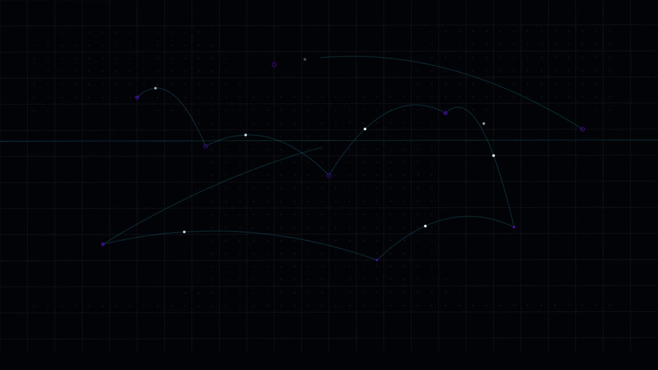 Abstract Digital Network Animation with Moving Nodes and Connecting Lines
