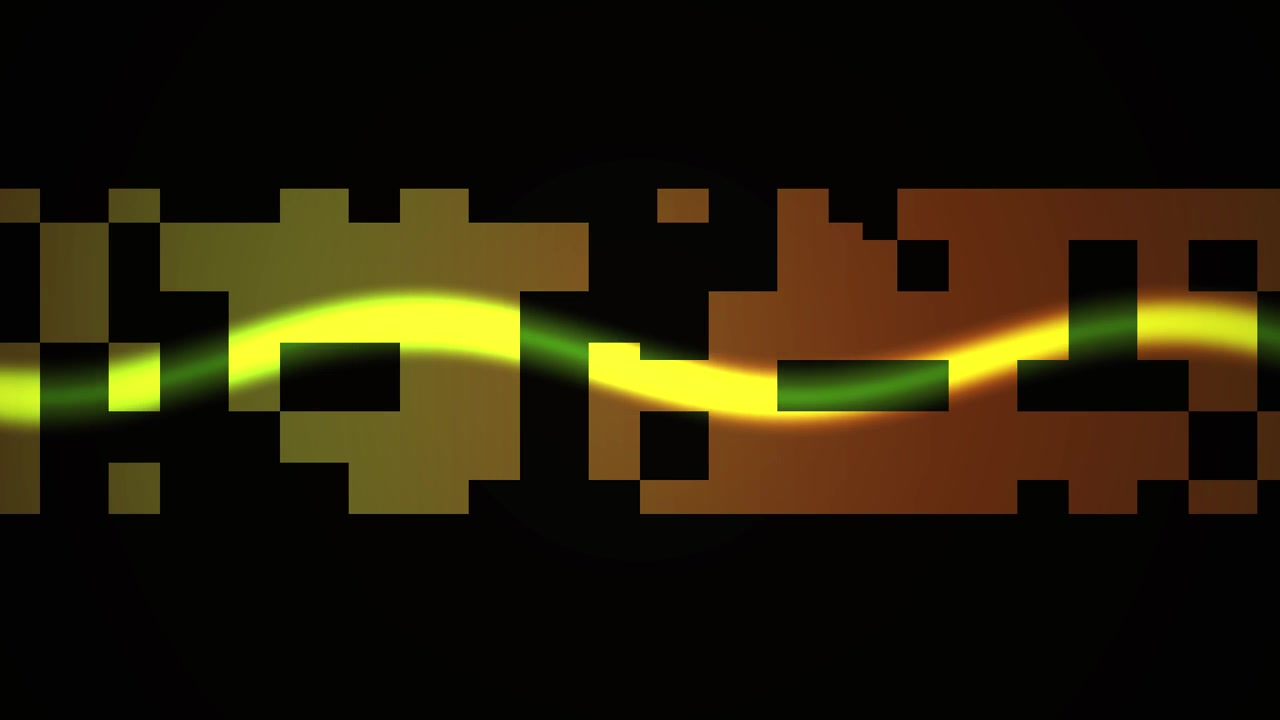 Abstract Digital Waveform Animation with Glitch Effects