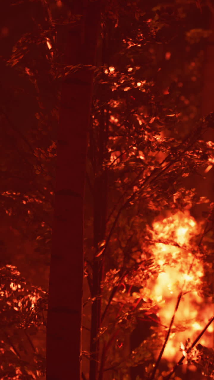 grandes llamas de incendio forestal