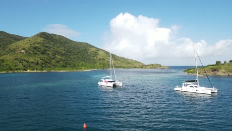 catamaran yachts in diamond cay, near foxy's taboo