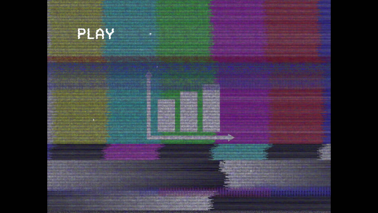 animación de la pantalla con glitch sobre el icono de correo y fondo azul a rayas giratorio