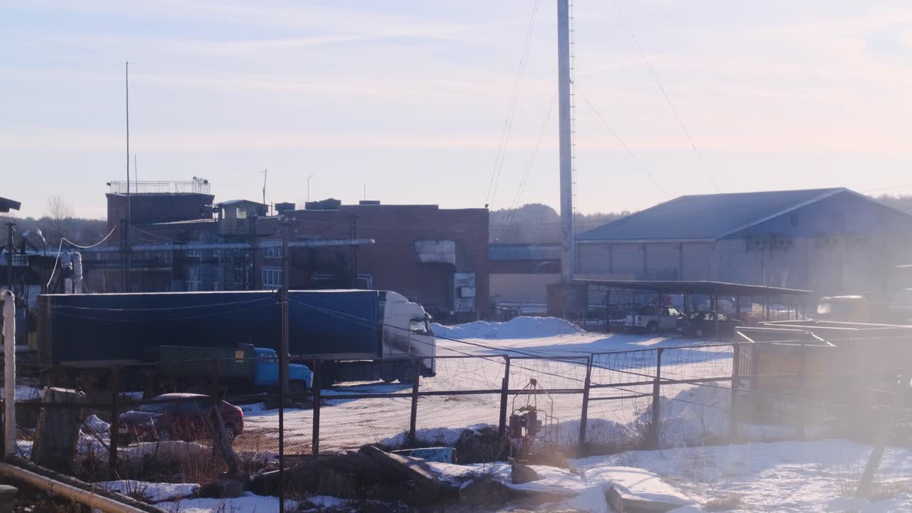 겨울에 산업 지역