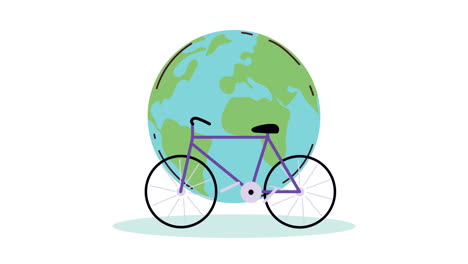 earth and bicycle illustration