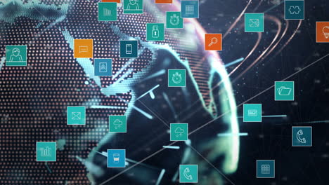 digital animation with earth