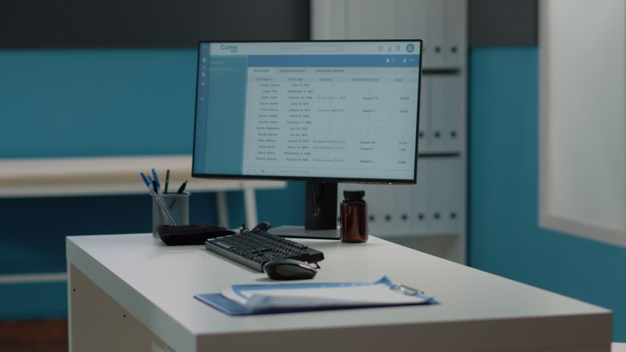 Office workspace with computer