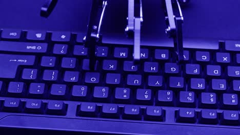 robot escribiendo en un teclado