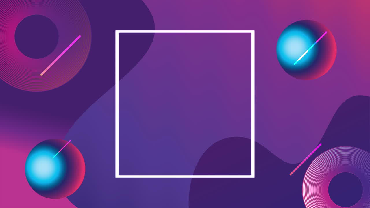 vivid and fluid color with square frame background