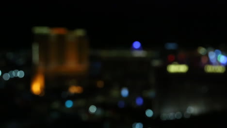 a stationary shot of colorful blinking and flashing city lights in las vegas