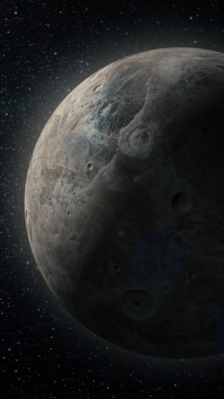 Close-up of a moon in space