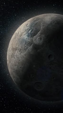 close-up of a moon in space