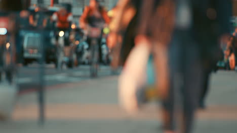 busy city street scene